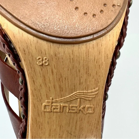 Dansko Tory Woven Leather Sandals Brown Size 38, US 7.5-8 - Picture 7 of 10